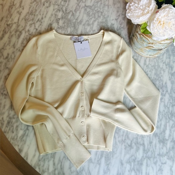L'Academie Sweaters - L’Academie Revolve Buttery Cream Cardigan